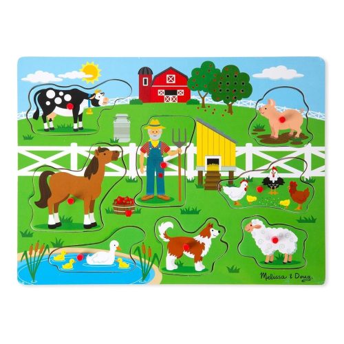 Melissa & Doug - Hangos puzzle, Old MacDonald farmja kirakó