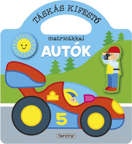 Táskás kifestő matricákkal - Autók