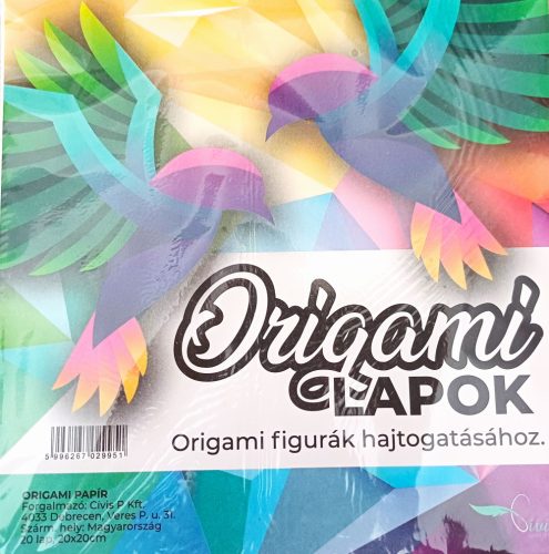 Origami lapok 20 x 20 cm, - 20 ív 