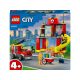 Lego City Fire 60375 - Tűzoltóállomás És Tűzoltóautó