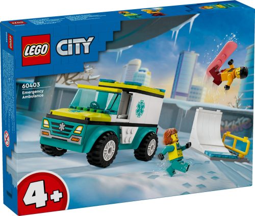 Lego City Great Vehicles 60403 - Mentőautó És Snowboardos