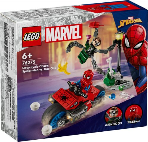 Lego Super Heroes Marvel 76275 - Motoros Üldözés: Pókember Vs. Doc Ock